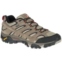 MERRELL Men's Moab 2 Waterproof Low Hiking Shoes, Wide, Bark Brown